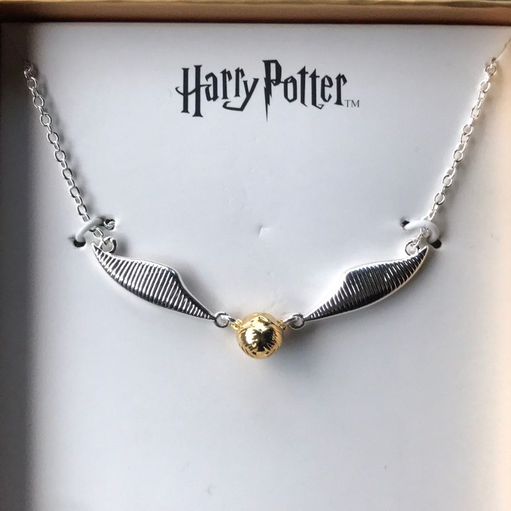 ⚜️Harry Potter Golden Snitch Silver Plate Necklace - Picture 2 of 2